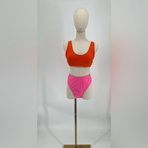 SHEIN - Pink and Orange Bikini Set - 1XL